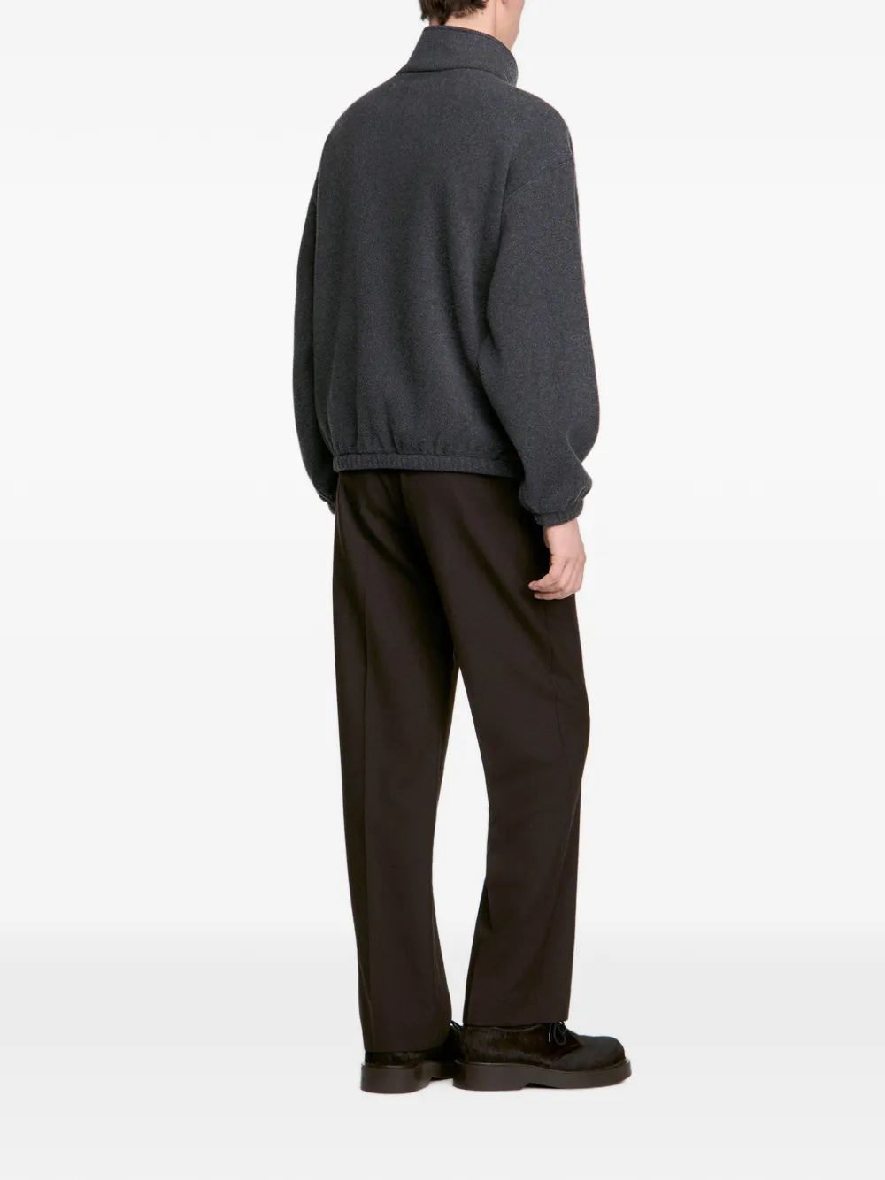 SANDRO Sweater met opstaande kraag en rits Grijs
