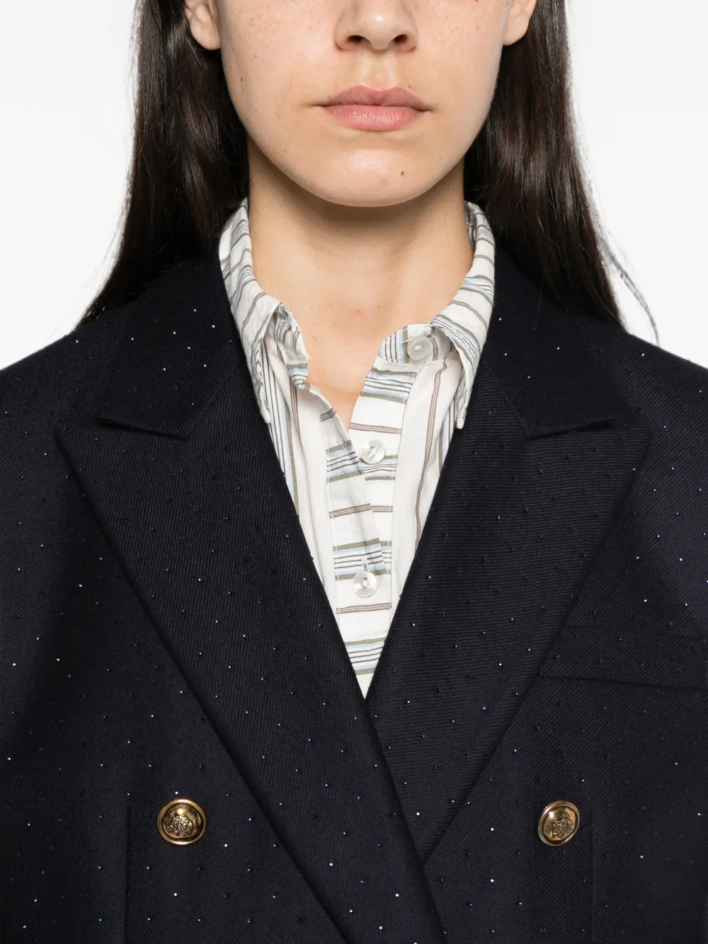SANDRO Blazer verfraaid met stras Blauw