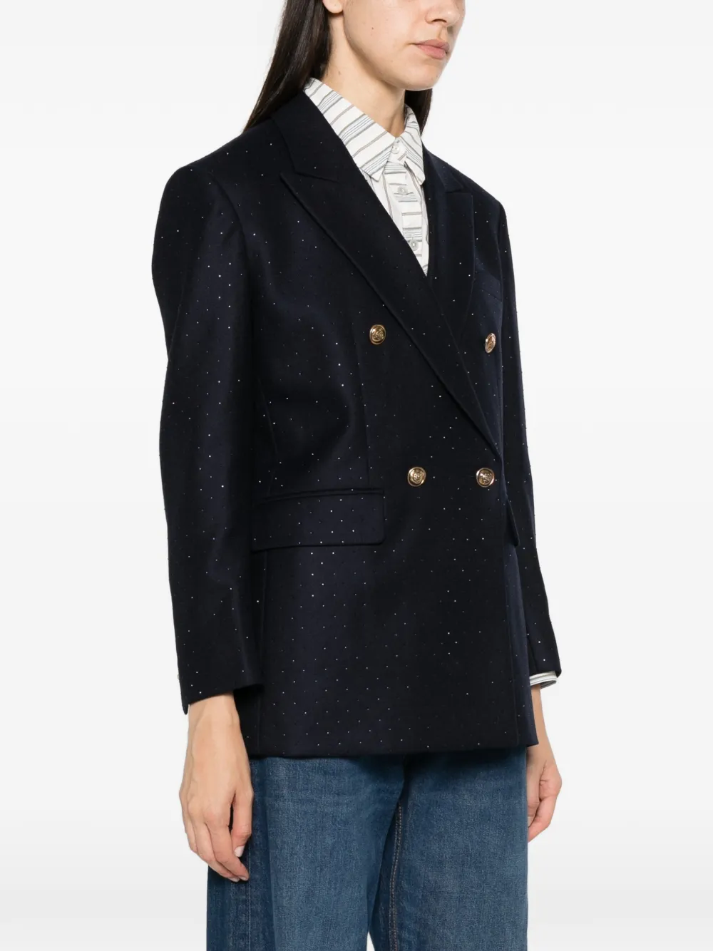 SANDRO Blazer verfraaid met stras Blauw