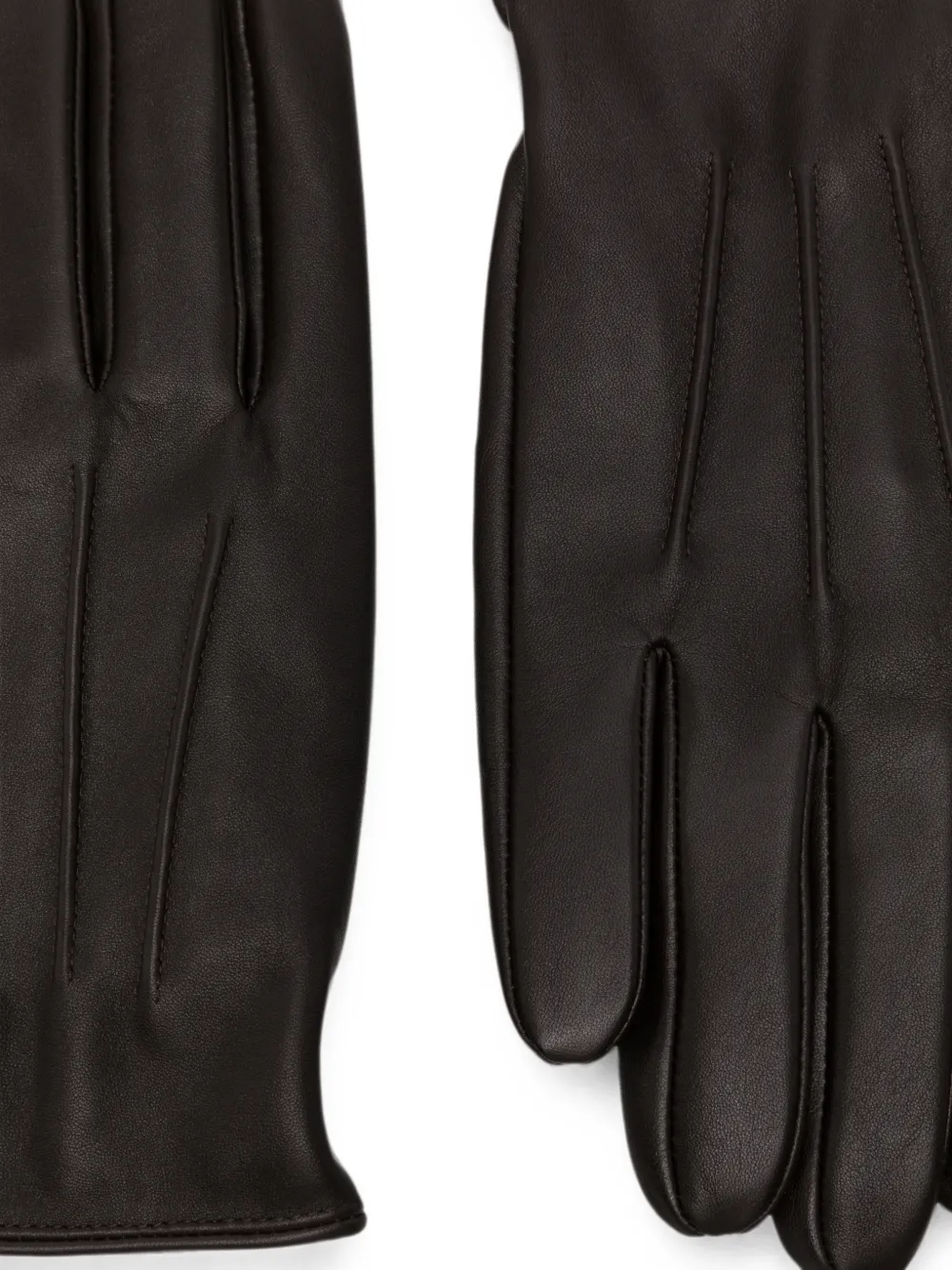 SANDRO Leren handschoenen Bruin