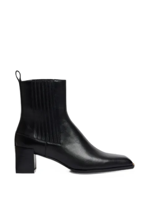 SANDRO square toe leather ankle boots