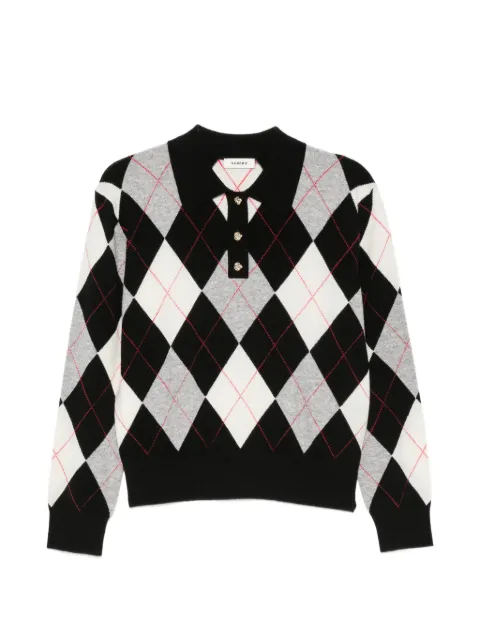 SANDRO suéter tipo polo Argyle