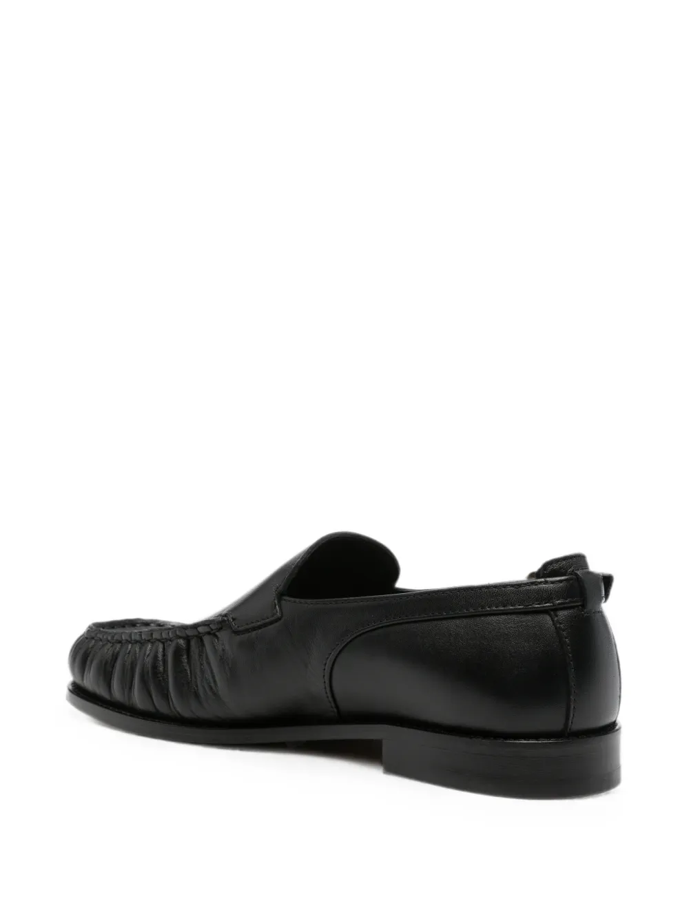 SANDRO Leren loafers Zwart
