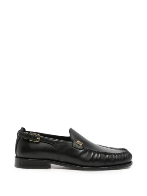 SANDRO buckle-detail leather loafers