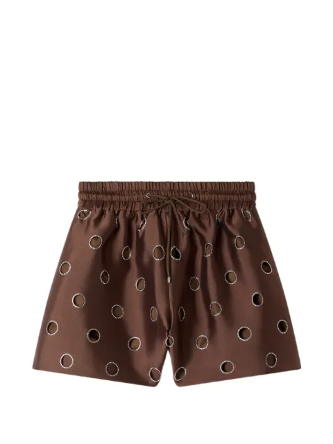 SANDRO distressed rhinestone shorts