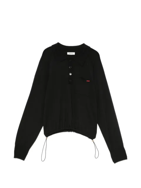 SANDRO logo-patch polo top