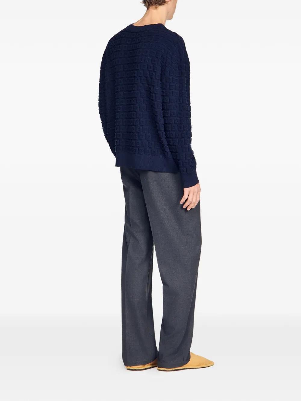 Sandro Pull En Jacquard - Bleu 