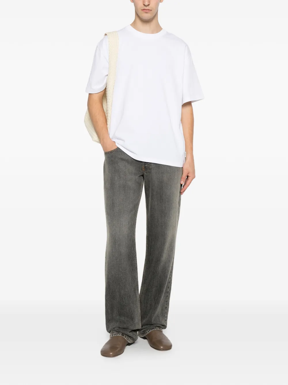 SANDRO Oversized T-shirt met ronde kraag Wit