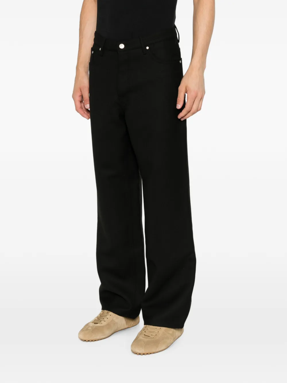 SANDRO Straight broek met 5 zakken Zwart