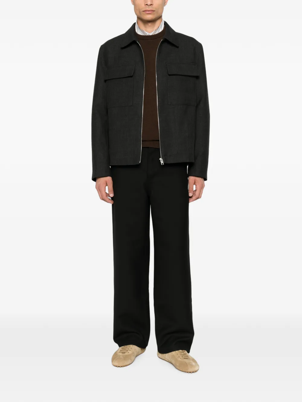 SANDRO Straight broek met 5 zakken Zwart