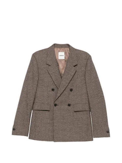 SANDRO houndstooth double-breasted blazer