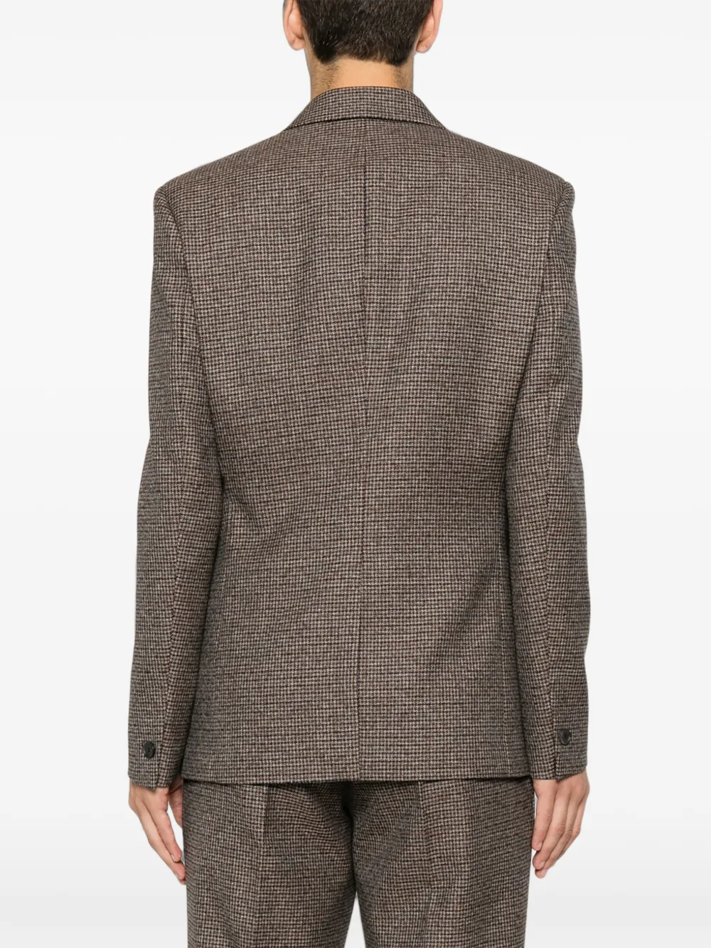 SANDRO Blazer met pied-de-poule print Bruin