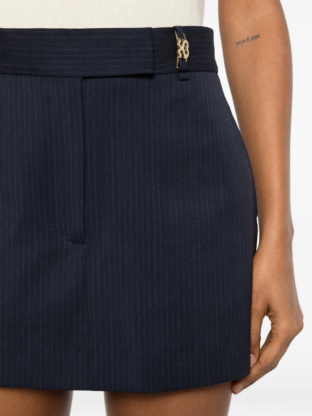 SANDRO Skort met krijtstreep Blauw