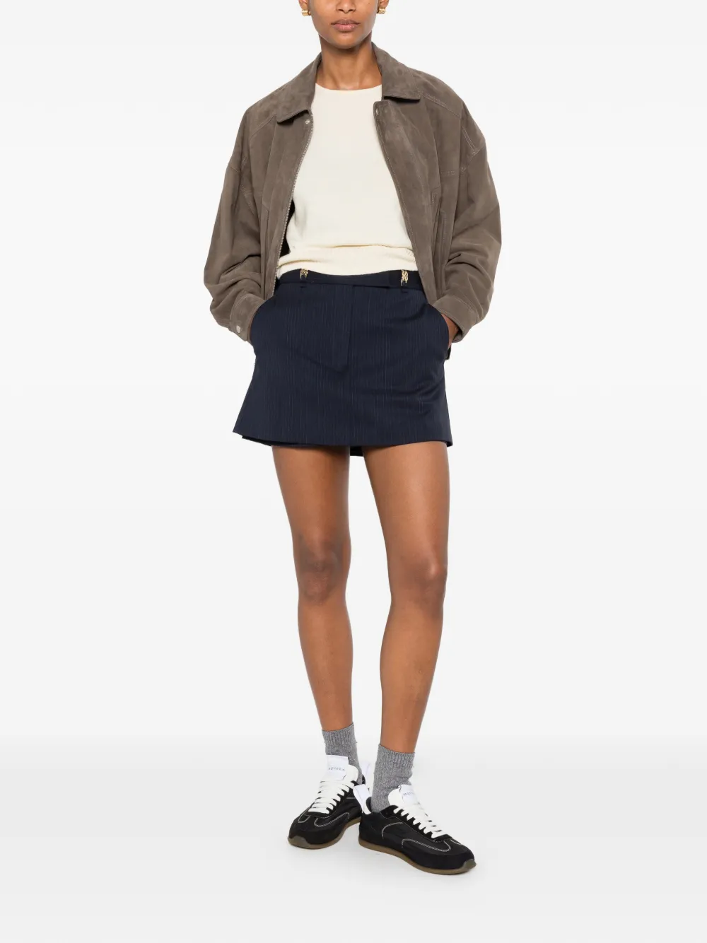 SANDRO Skort met krijtstreep Blauw