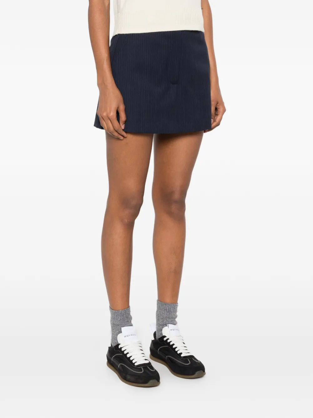 SANDRO Skort met krijtstreep Blauw
