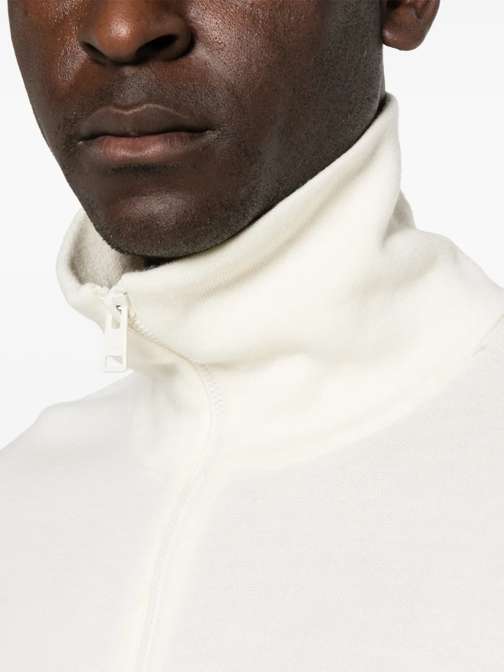 Sandro Zip Front Wool Cardigan In Neutral