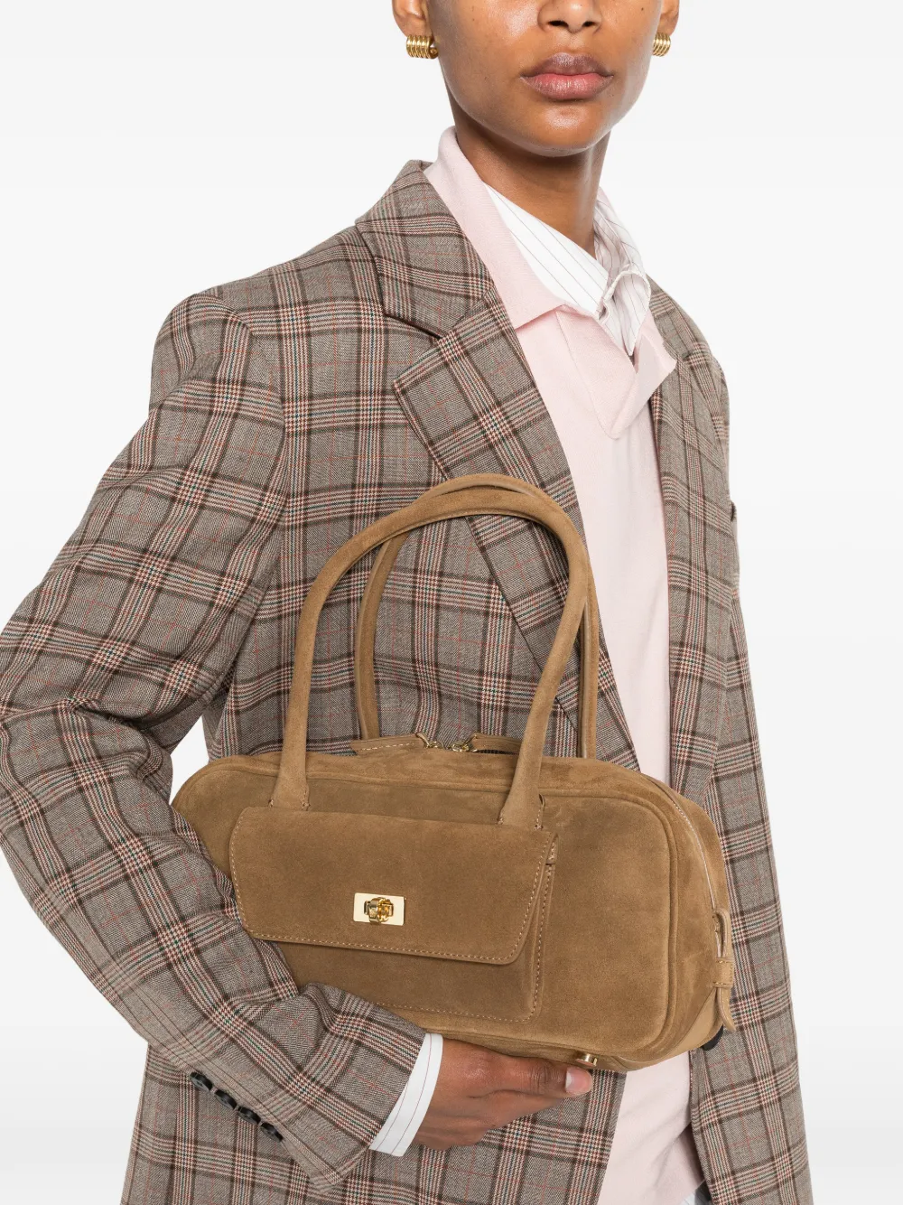 SANDRO Schoudertas met ritssluiting Beige
