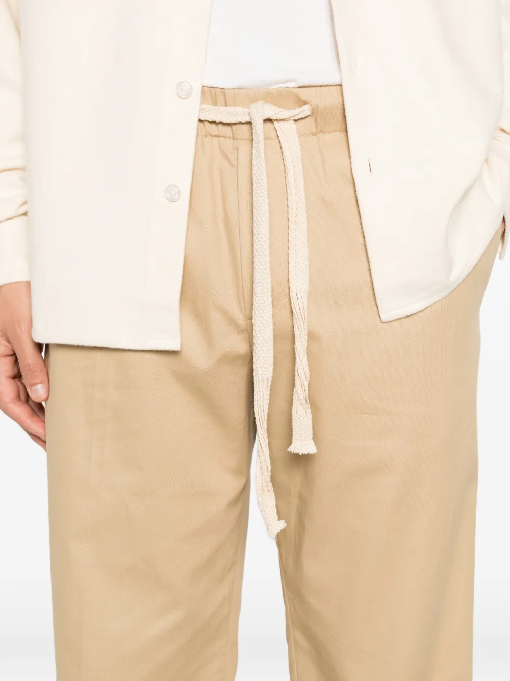 SANDRO Broek met trekkoordtaille Beige