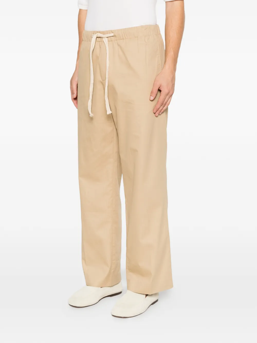 SANDRO Broek met trekkoordtaille Beige