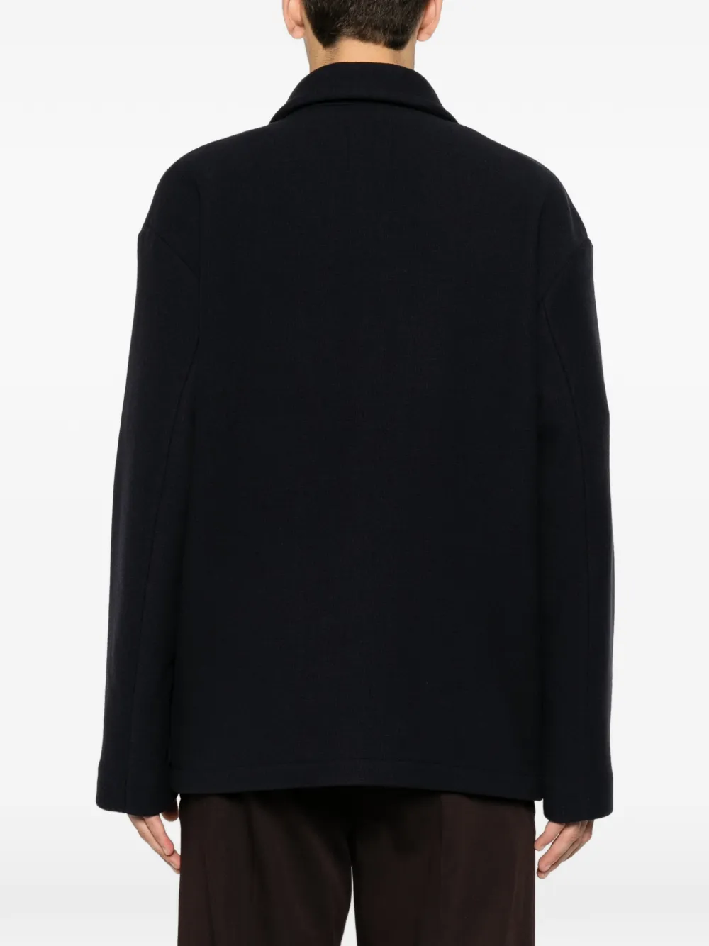 SANDRO Jack met knoopsluiting en vleugelkraag Blauw