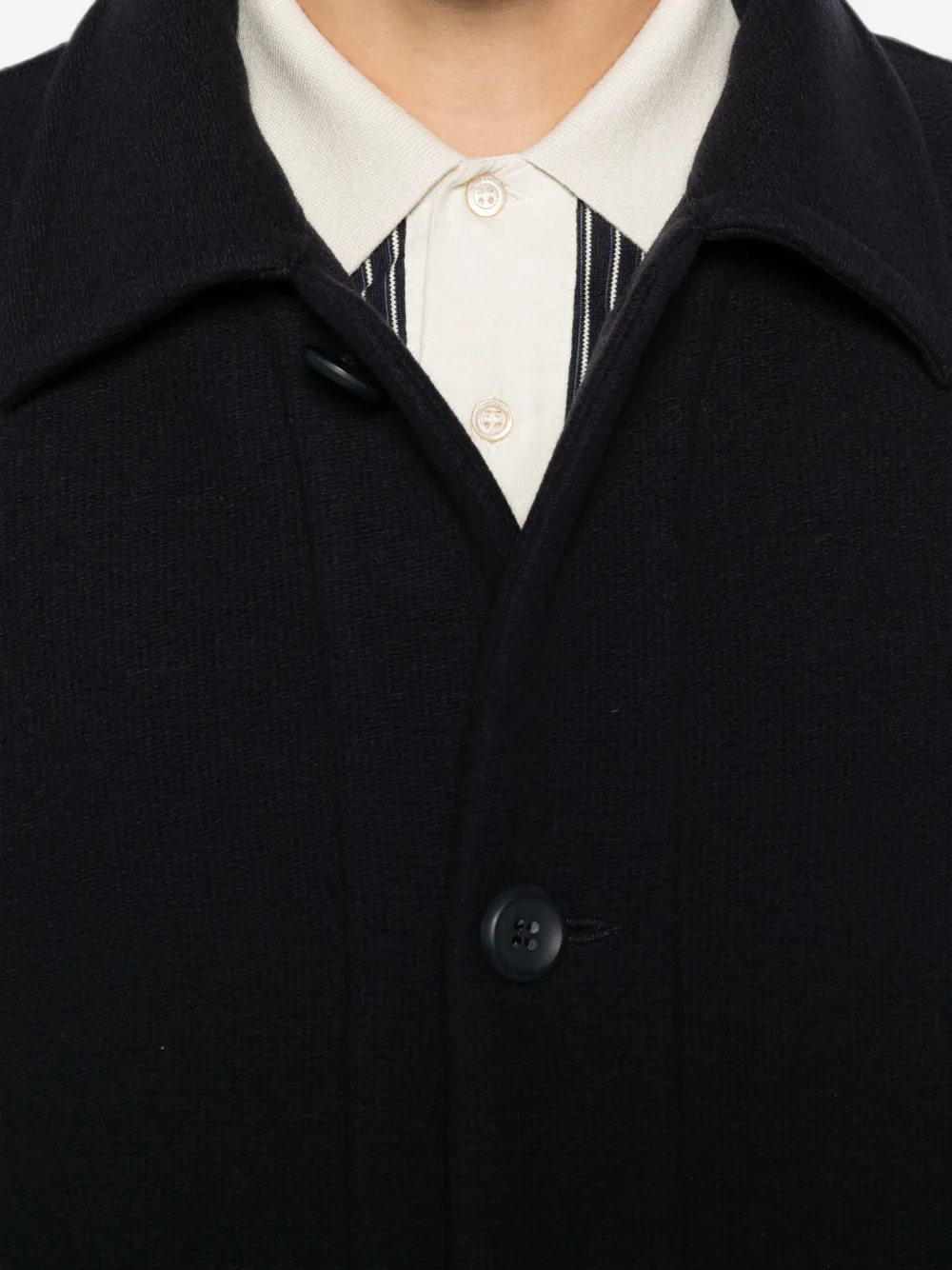 SANDRO Jack met knoopsluiting en vleugelkraag Blauw