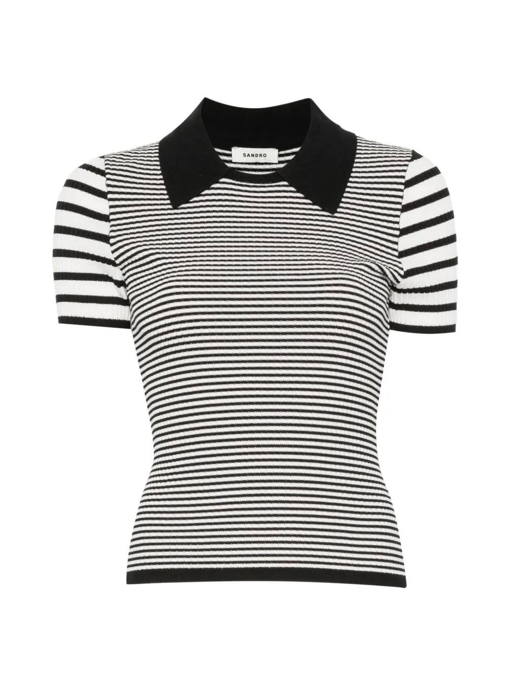 SANDRO Top a righe - Nero