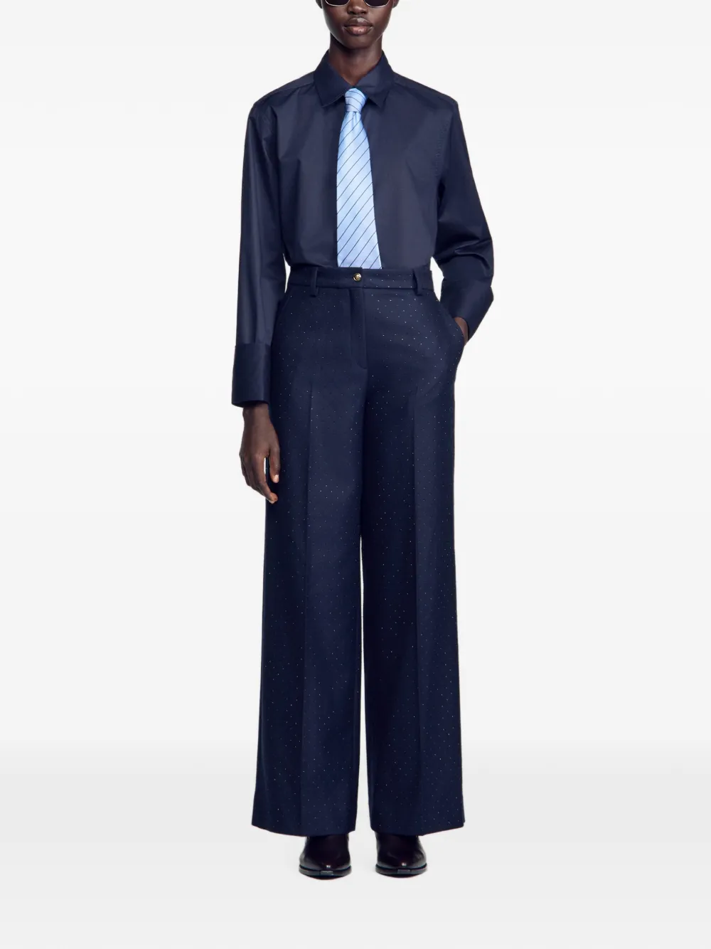 SANDRO Straight broek Blauw