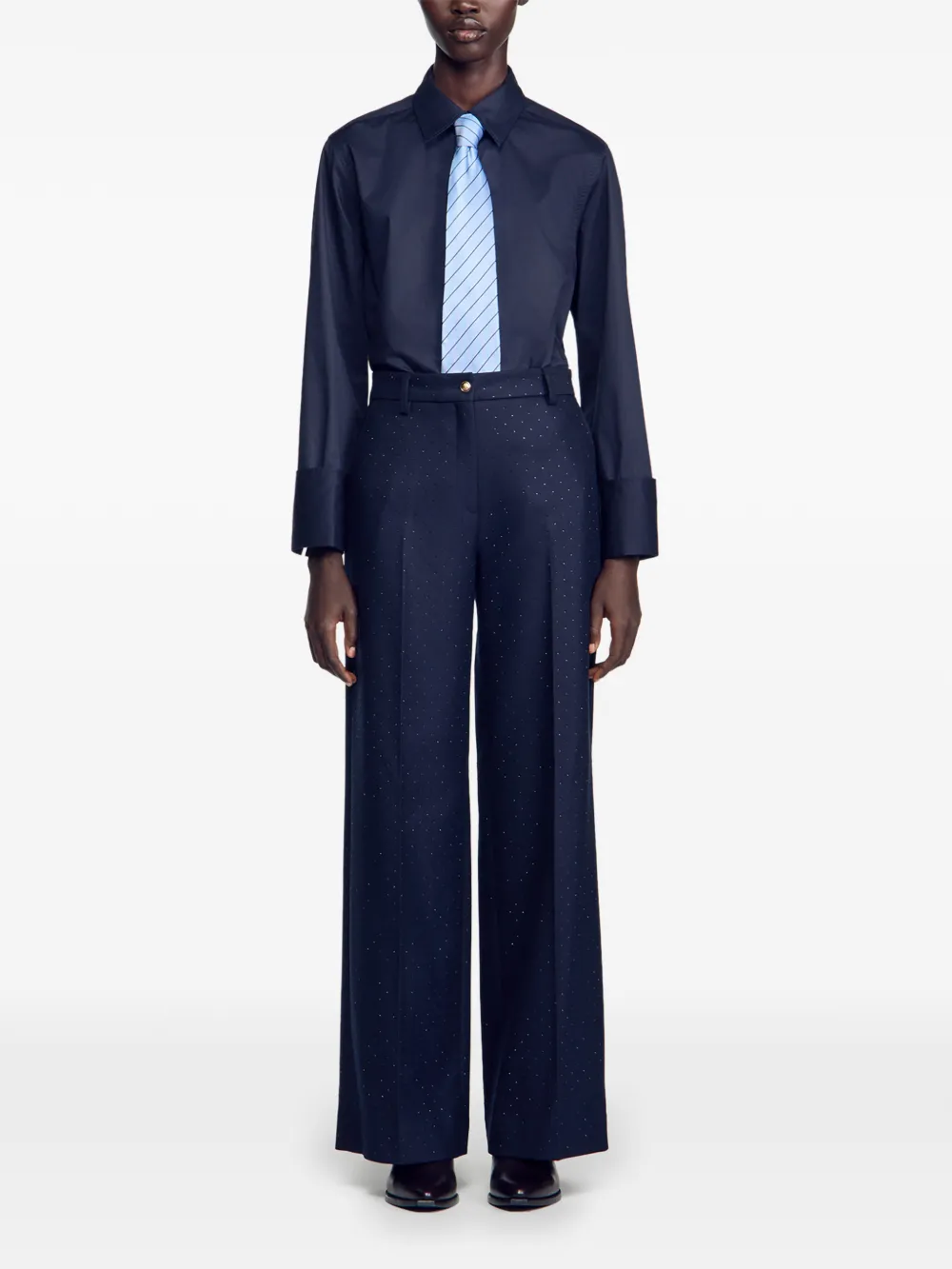 SANDRO Straight broek Blauw
