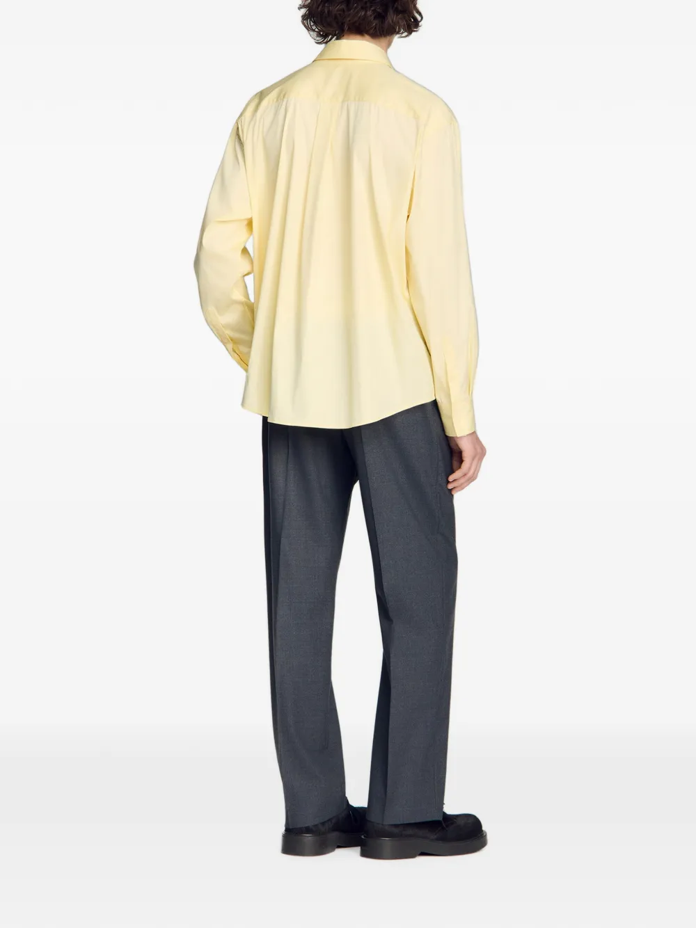 SANDRO blouse met borstzak Geel
