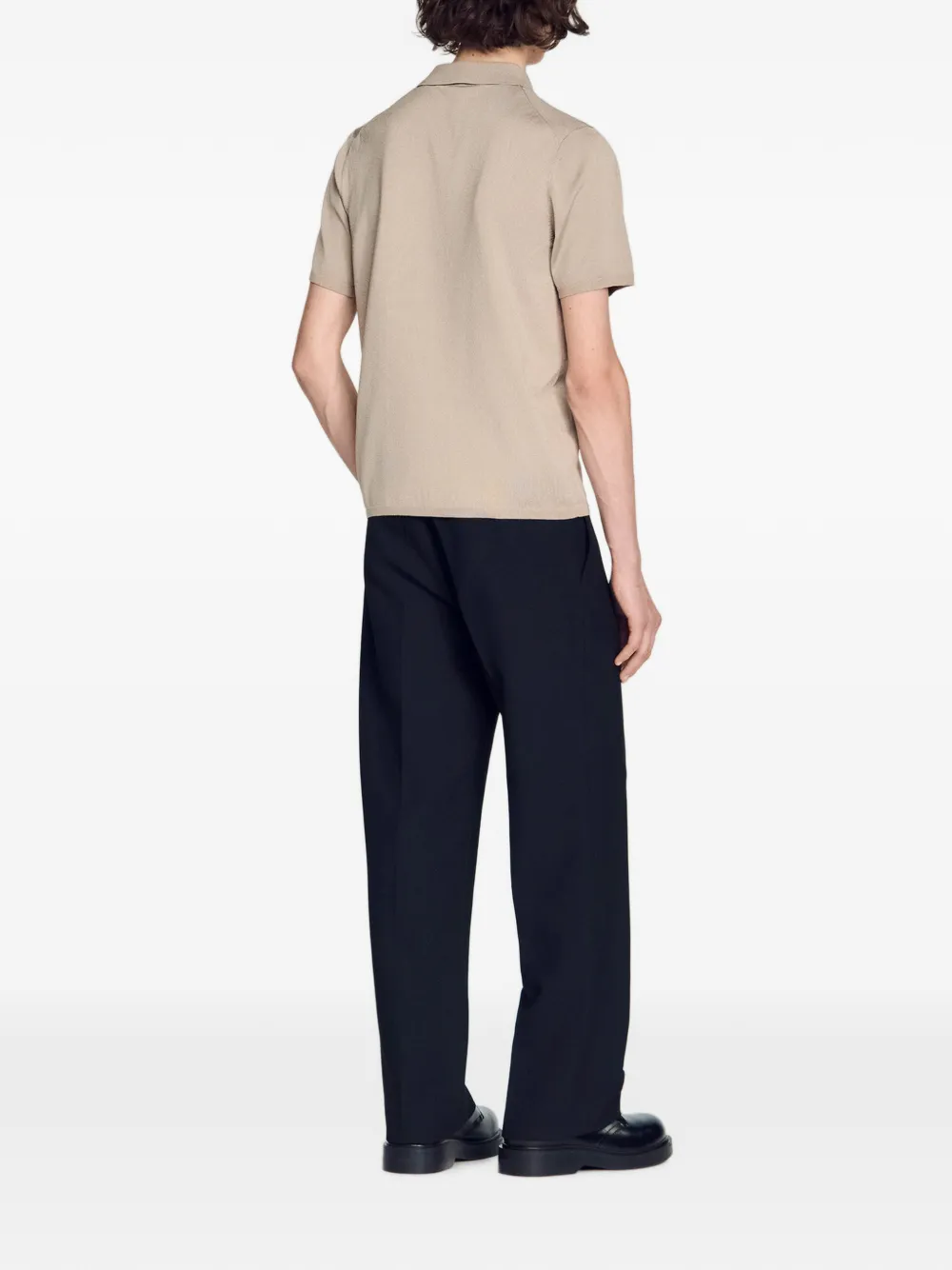 SANDRO Poloshirt met korte mouwen Beige
