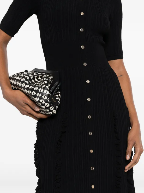 sandro knit dress with ruffle Sandro Mini Knit Dress with ruffle