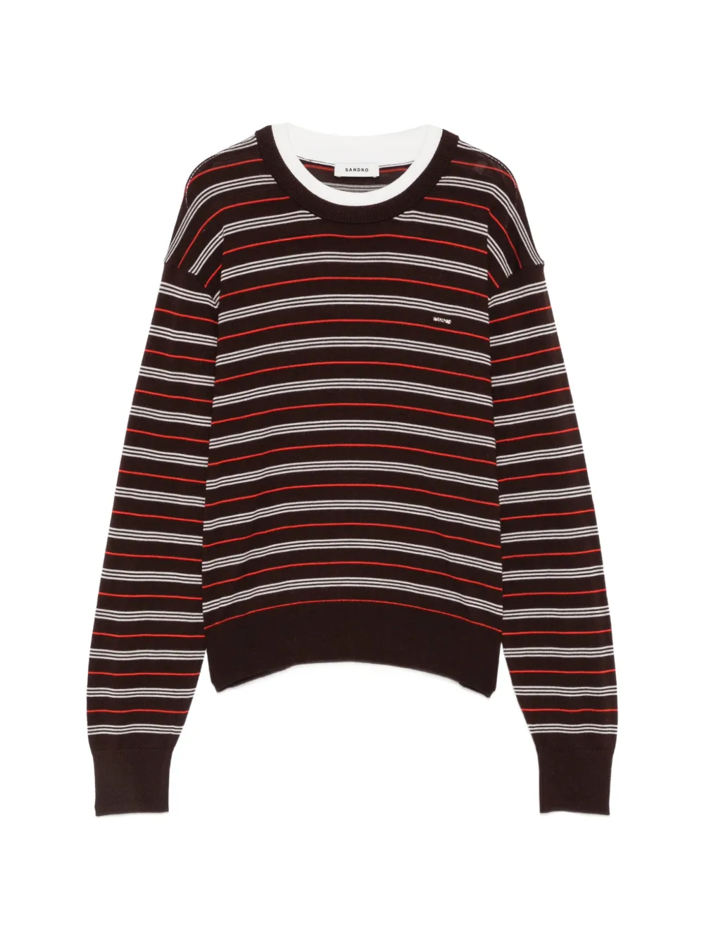 Sandro Striped Sweater In Multi