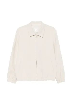 Post Archive Faction asymmetric-zip Bomber Jacket | White | FARFETCH