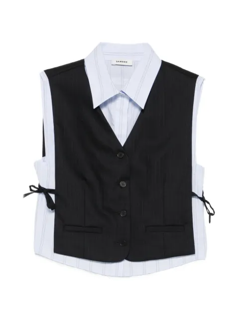 SANDRO pinstripe-pattern buttoned top