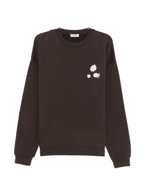 SANDRO floral-detail sweatshirt