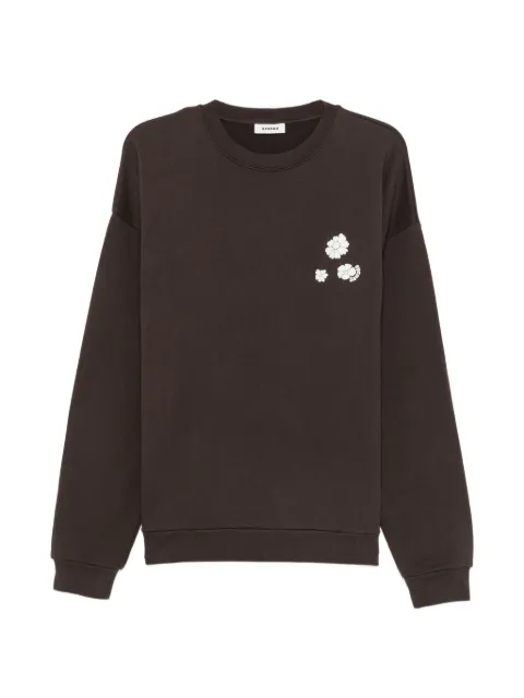 SANDRO floral-detail sweatshirt