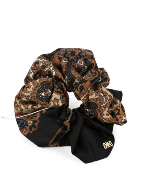 SANDRO paisley-print logo-plaque scrunchie