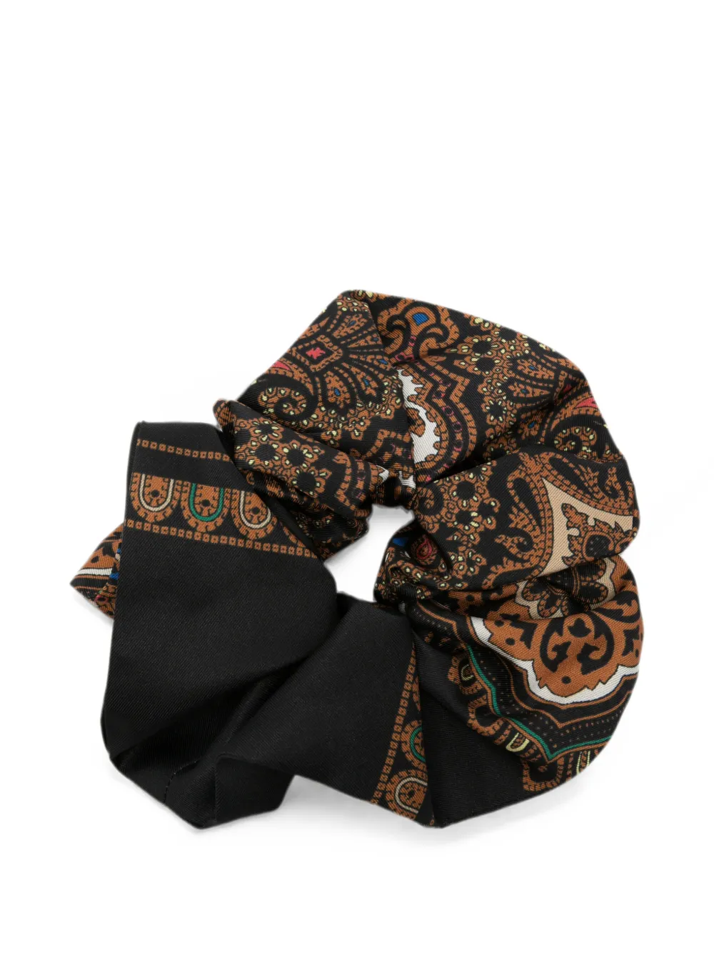 SANDRO Scrunchie met paisley-print en logoplakkaat Zwart
