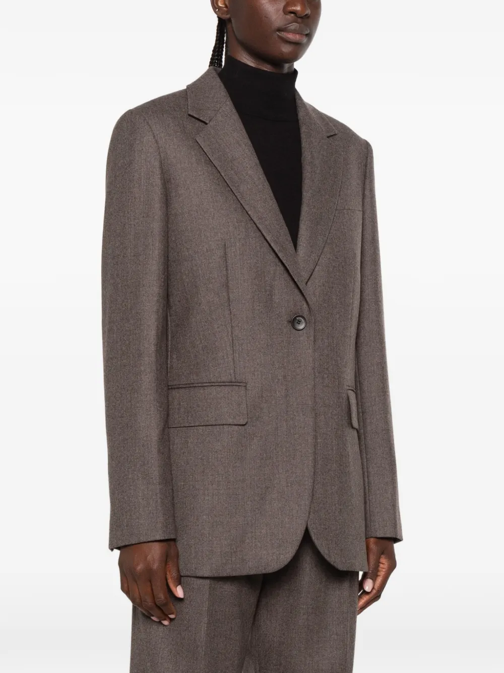 SANDRO Blazer met enkele rij knopen Bruin