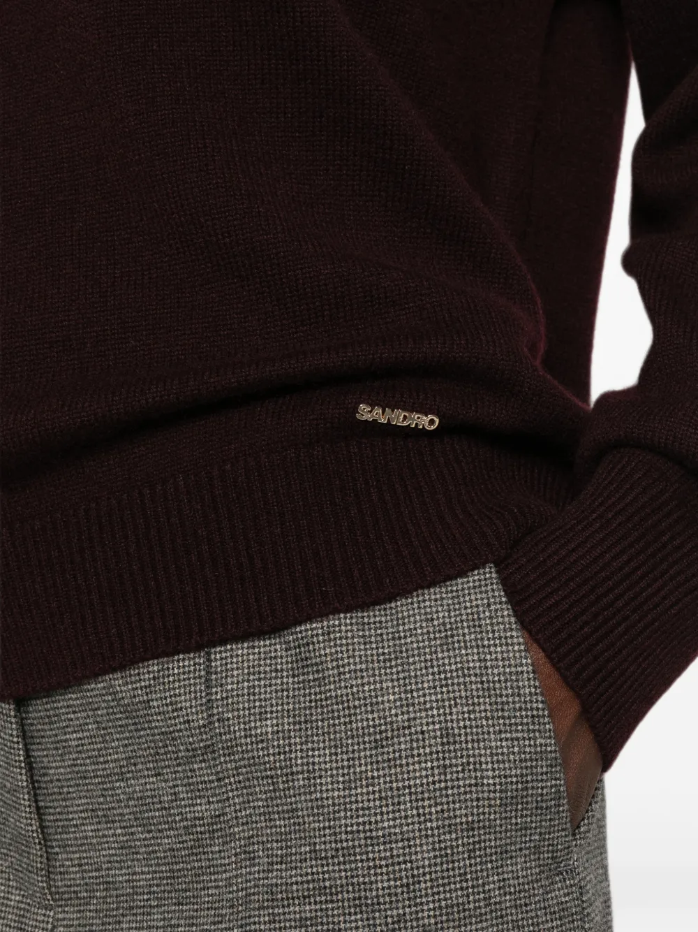 SANDRO Trui met V-hals Rood