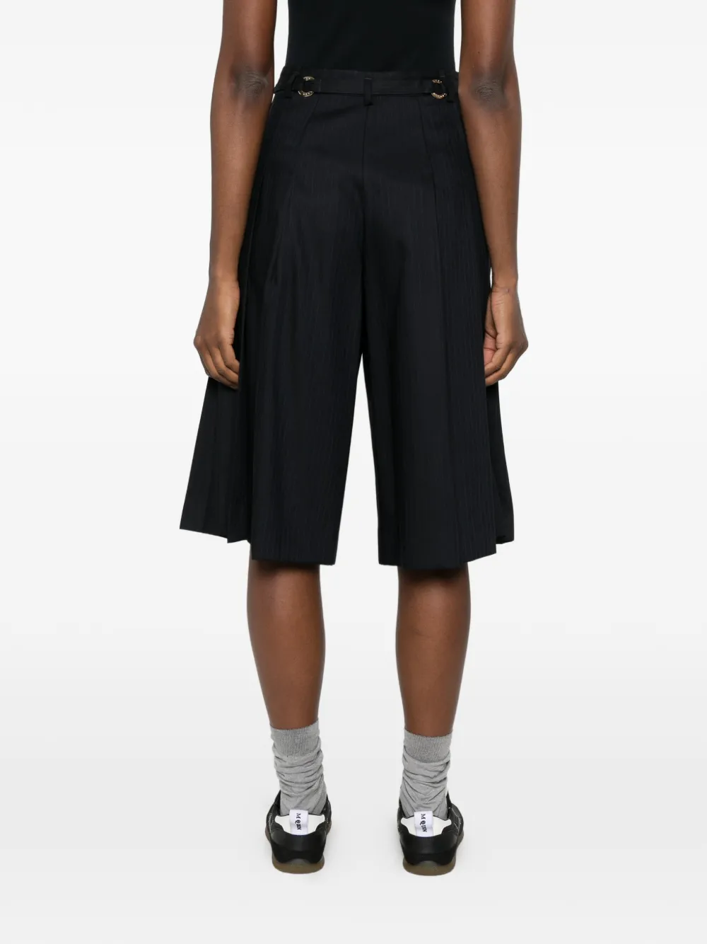 SANDRO Wollen shorts met plooien Blauw