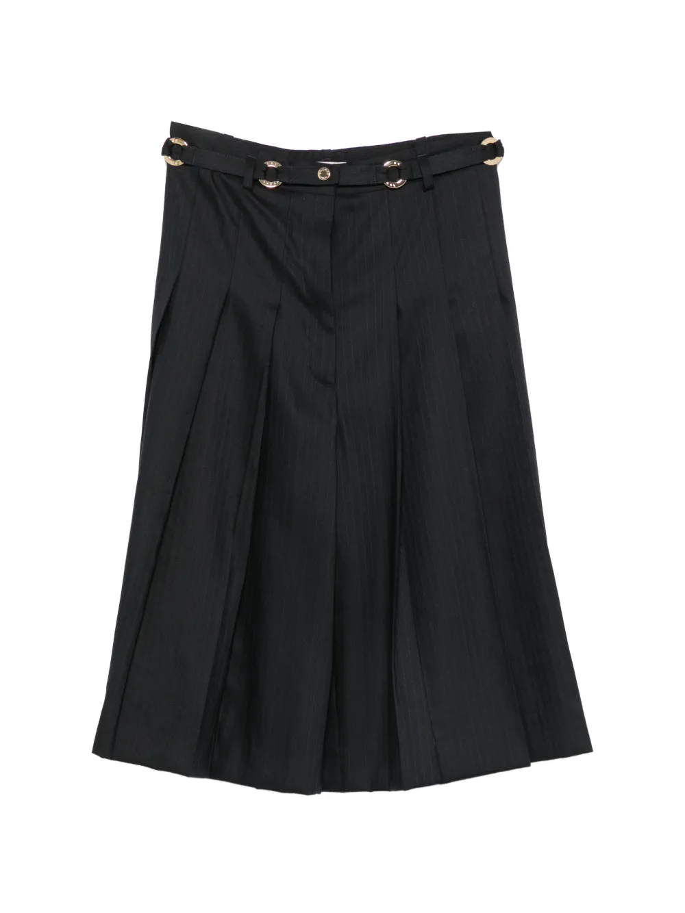 SANDRO Mateus striped pleated shorts - Blue