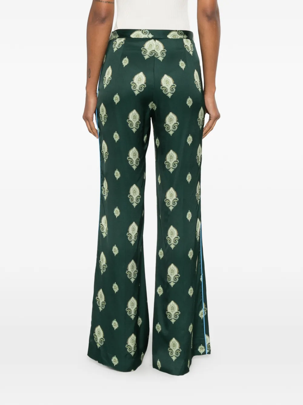 SANDRO Palazzo broek met paisley-print Groen