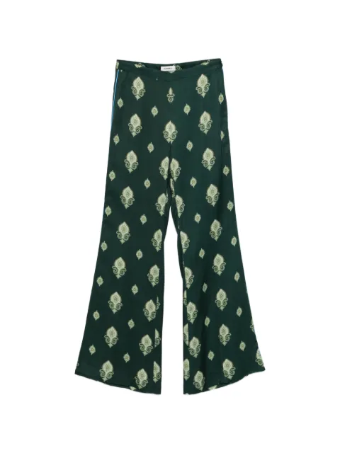 SANDRO pantalones palazzo con estampado de cachemira