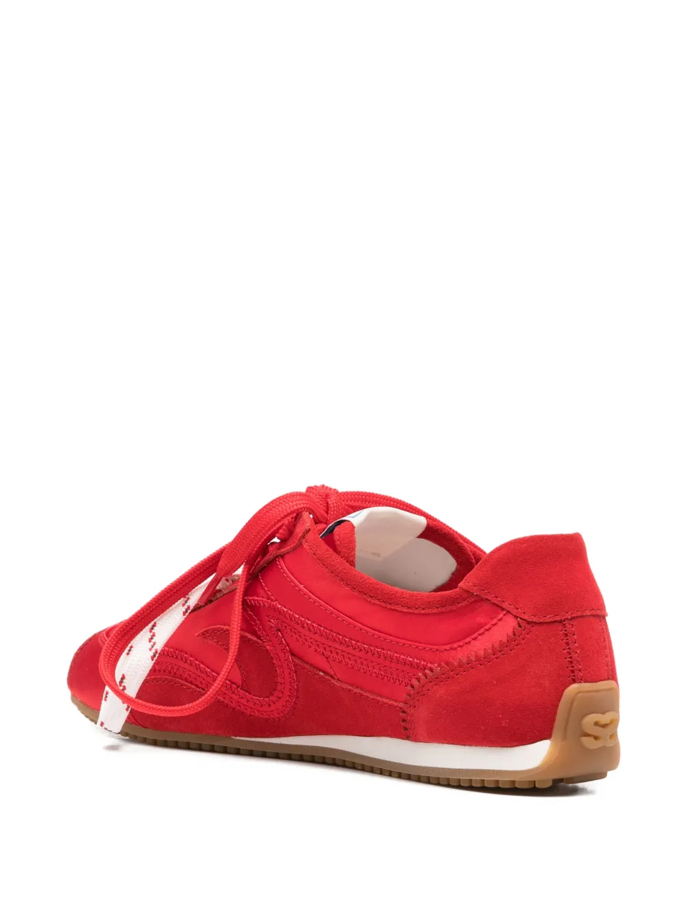 SANDRO Sneakers met vlakken en ronde neus Rood