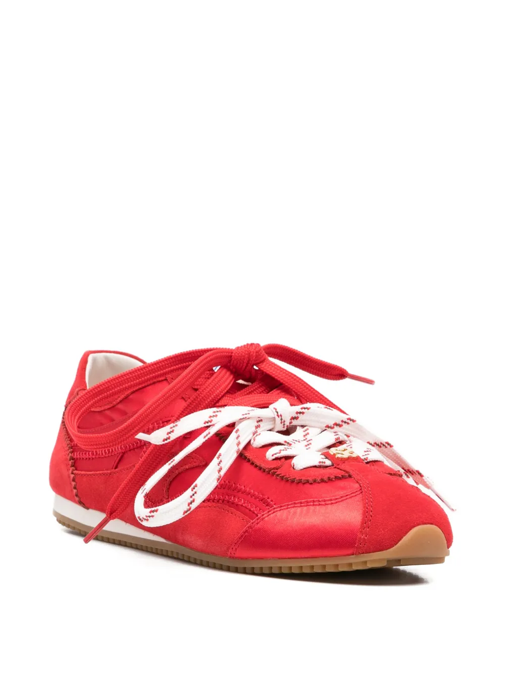 SANDRO Sneakers met vlakken en ronde neus Rood