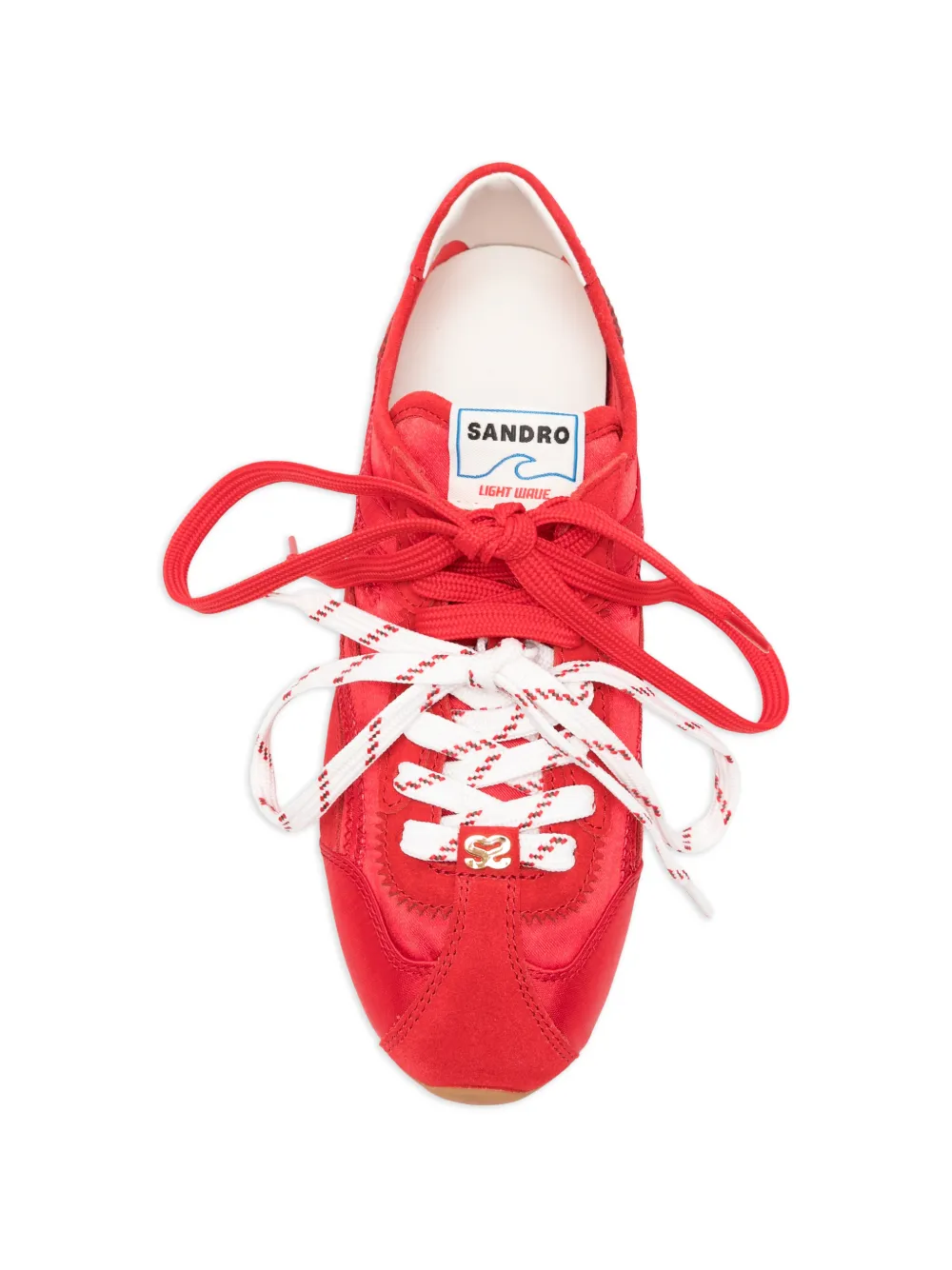 SANDRO Sneakers met vlakken en ronde neus Rood