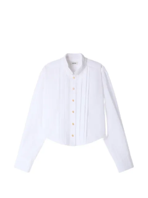 SANDRO pleated shirt with origami collar