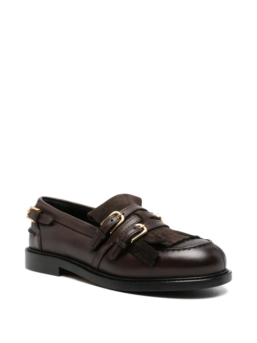 SANDRO Loafers met franje Bruin