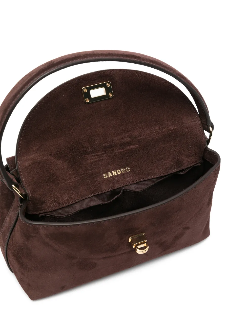 SANDRO Suède shopper Bruin